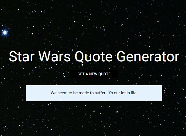 Star Wars Quote Generator